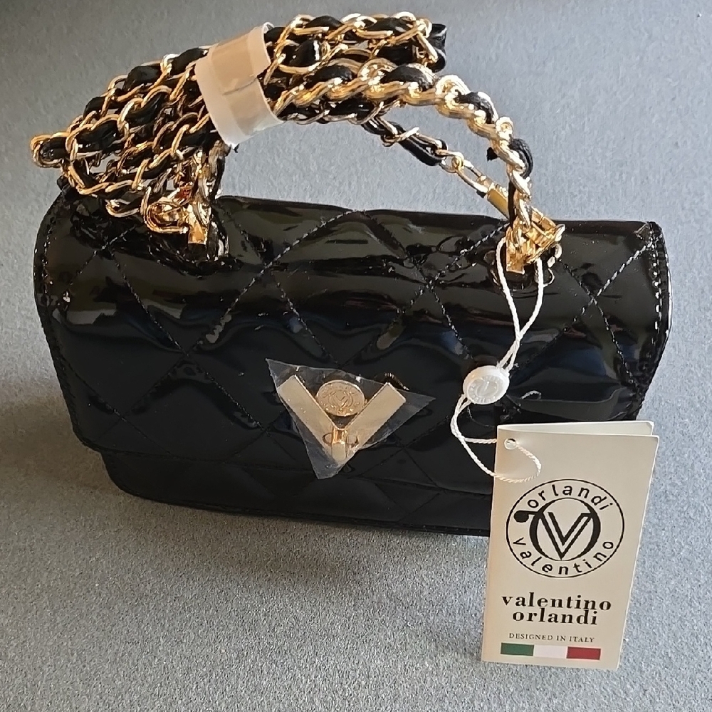 Valentino Orlandi Black Quilted Bag